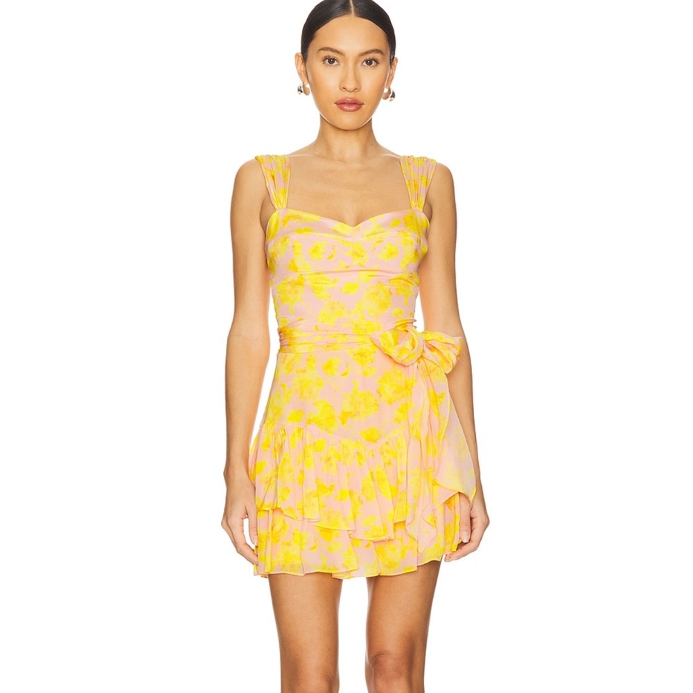 Floral Amanda Uprichard Kendra Skort Romper in Narcissus Print Size XS